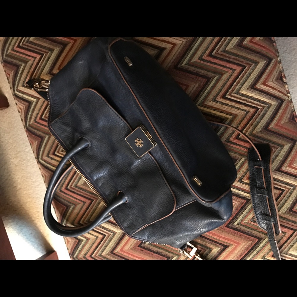 Authentic Tory Burch Navy Blue Crossbody Bag